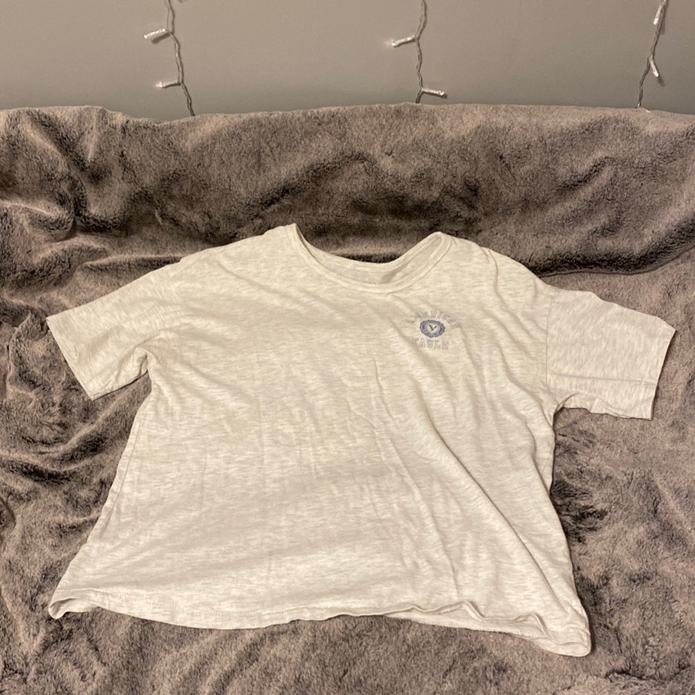 american eagle heather grey boxy t-shirt